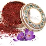 Zand Persian Saffron Threads Premium Grade A Saffron Spice for Cooking Basmati Rice Paella Risotto and More in Decorative Airtight Tin with Window