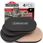 x Protector Felt Furniture Sliders Hardwood Floors 4 Pcs 6" x 3 1/2" Furniture Sliders Heavy Duty Felt Sliders Hard