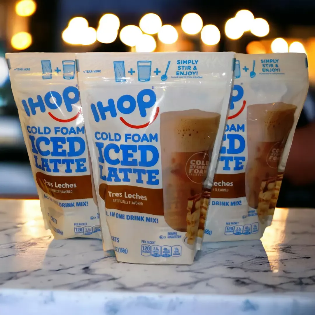 Ihop Tres Leches Iced Latte with Cold Foam Instant Coffee Beverage Mix (6 Packets)