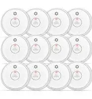 Putogesafe Photoelectric Smoke Alarm 12pack ZA206 Fire Detector Bedroom Home