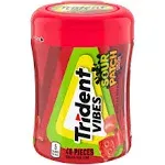 Trident Vibes Sour Patch Kids Redberry Sugar Free Gum 40 Piece Bottle