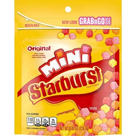 Starburst Favereds Minis Fruit Chews Candy 8 Ounce (Pack of 8)