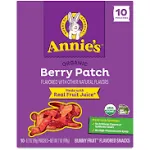 Annie's Organic Berry Patch Bunny Fruit Snacks, 10 Pouches