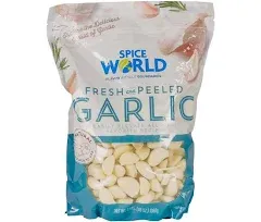 Spice World Fresh and Peeled Garlic - 3 lbs