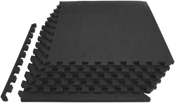 ProSource Extra Thick Puzzle Exercise Mat 1, EVA Foam Interlocking Tiles for ...