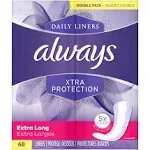 Always Xtra Protection Daily Liners, Unscented - 68 count