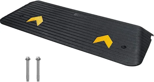 Rubber Threshold Ramp Door Ramp 1&#034; Rise 33069 lbs Load Rubber Curb Ramp