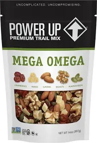 Power Up Mega Omega Trail Mix 14oz, Gluten Free, Vegan, Non-GMO