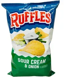 Ruffles Potato Chips Sour Cream Onion