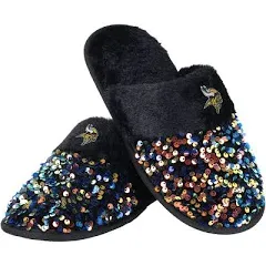 FOCO Women's NFL Team Logo Sequin Slippers