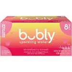 Bubly Strawberry Sunset Sparkling Water Cans (12 fl oz 8 ct) | Giant