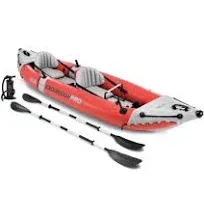 Intex Excursion Pro Inflatable 2 Person Vinyl Kayak with Oars & Pump