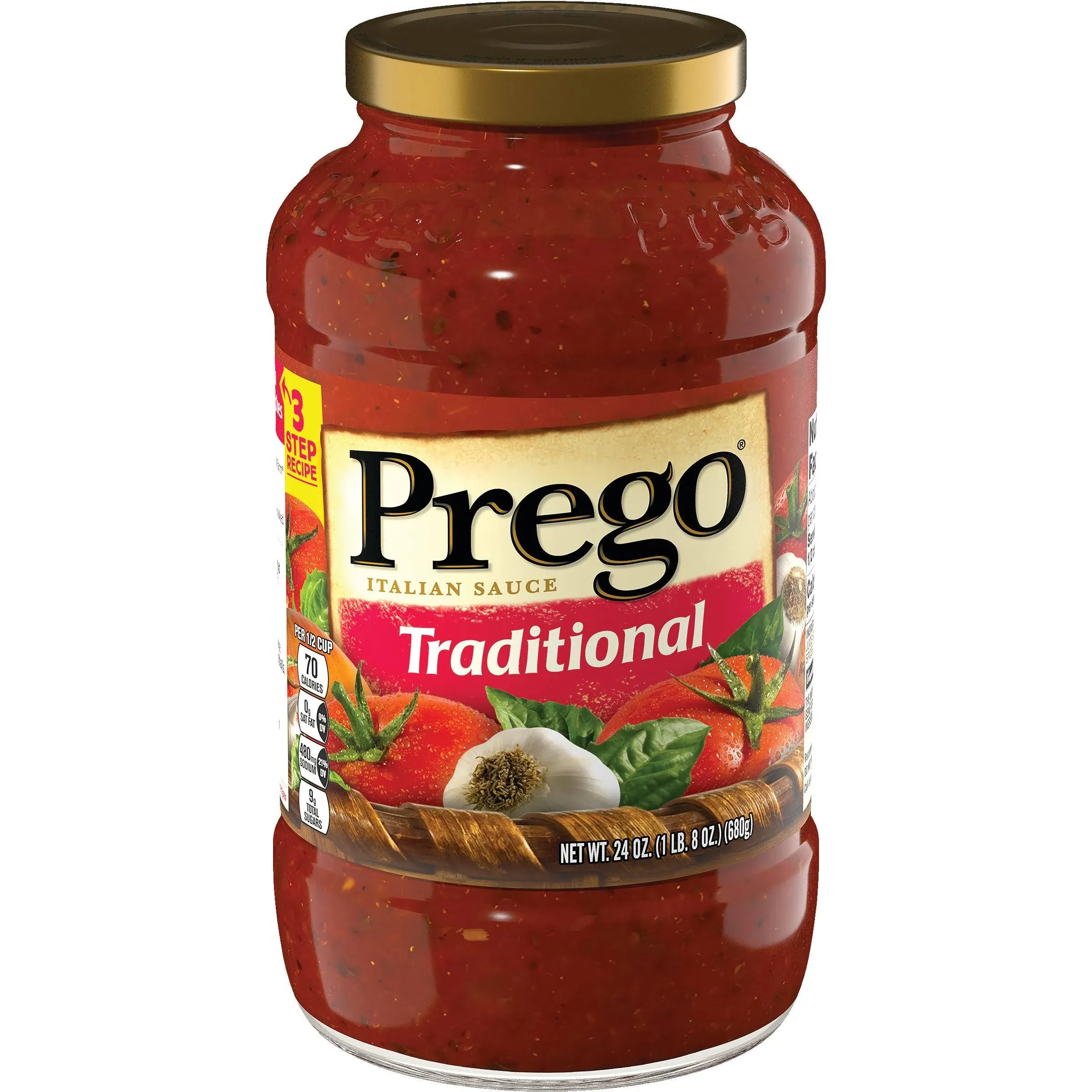 Prego Traditional Pasta Sauce 24 oz Jar (Case of 12)