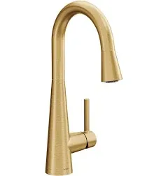 Moen Sleek 7664BG Bar Prep Kitchen Sink Faucet PullDown Brushed Gold New $400