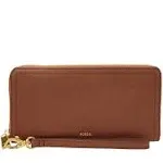 Fossil Women's Logan Zip Around Clutch - Brown