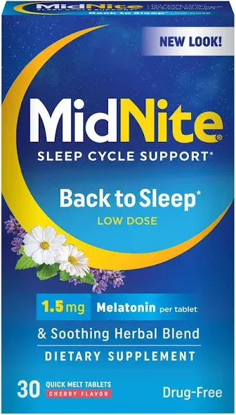 Midnite, Sleep Cycle Support, Low Dose, Cherry