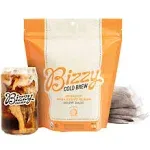 Bizzy Organic Cold Brew Coffee | Breakfast Blend | Coarse Ground Coffee | Medium-Light Roast | Micro Sifted | Specialty Grade | 100% Arabica | Brew Bags | 4 Count | Makes 14 Cups