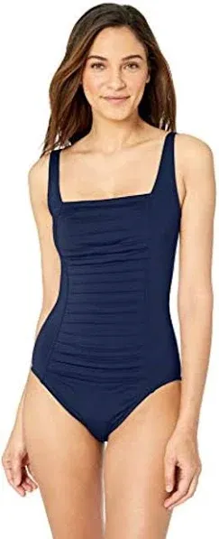 Calvin Klein Women's Swim Calvin Klein Pleated One Piece Swimsuit