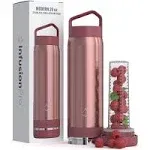 Infusion Pro Fruit Infuser Water Bottle Vacuum Insulated (20 oz) Stainless Steel : Includes Recipe Ebook : Bottom Loading Water Infuser for More