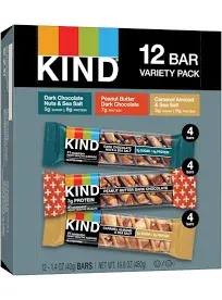 KIND Nut Bars Favorites 3 Flavor Variety Pack 12 Count 1.4 oz