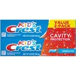 Crest Kid's Cavity Protection Toothpaste, Sparkle Fun - 2 pack, 4.6 oz tubes