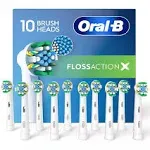 New Oral-B FlossAction Electric Toothbrush Replacement Brush Heads (8 Count)