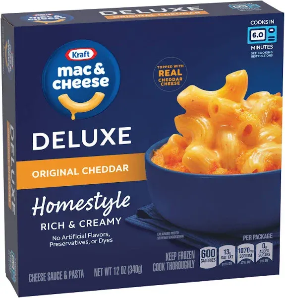 Kraft Deluxe Original Cheddar Frozen Mac & Cheese