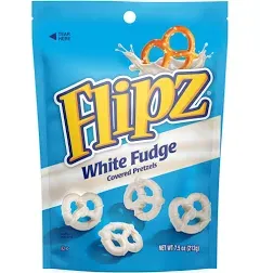 Flipz 7.5 oz White Fudge Covered Pretzels