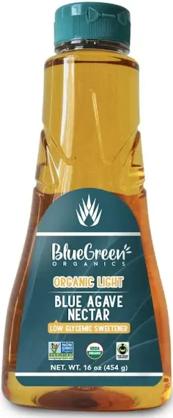 Blue Green Agave Organic Nectar Light Blue