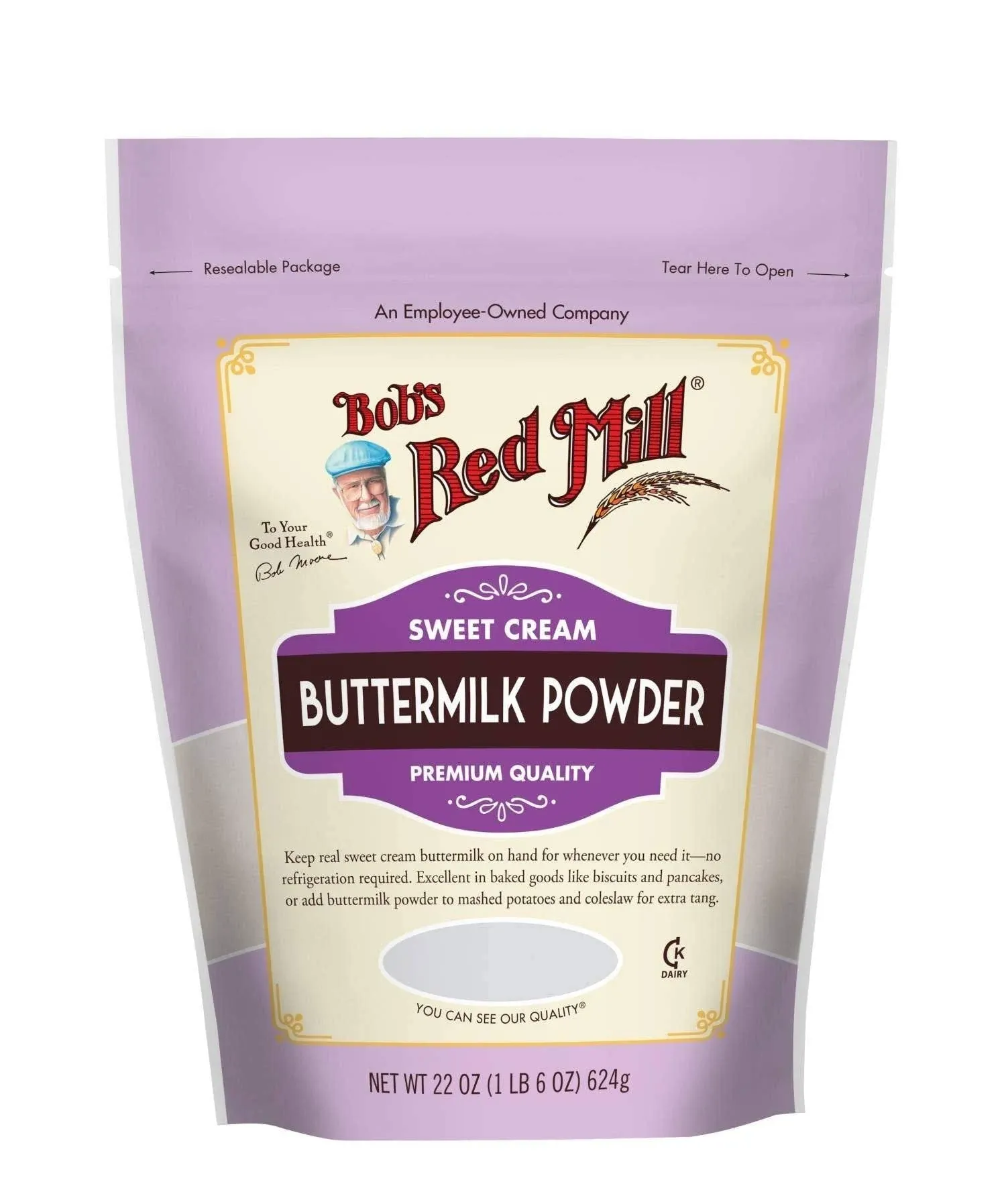 Bob's Red Mill Buttermilk Powder Sweet Cream 22 oz (624 g)