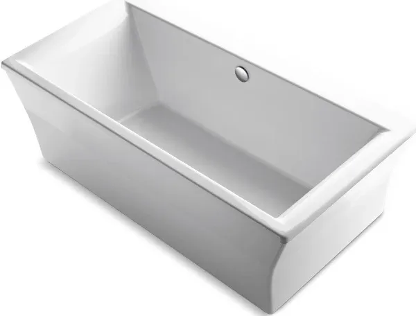 KOHLER K-6367-0 Stargaze 72-Inch x 36-Inch Freestanding bath with fluted shroud 