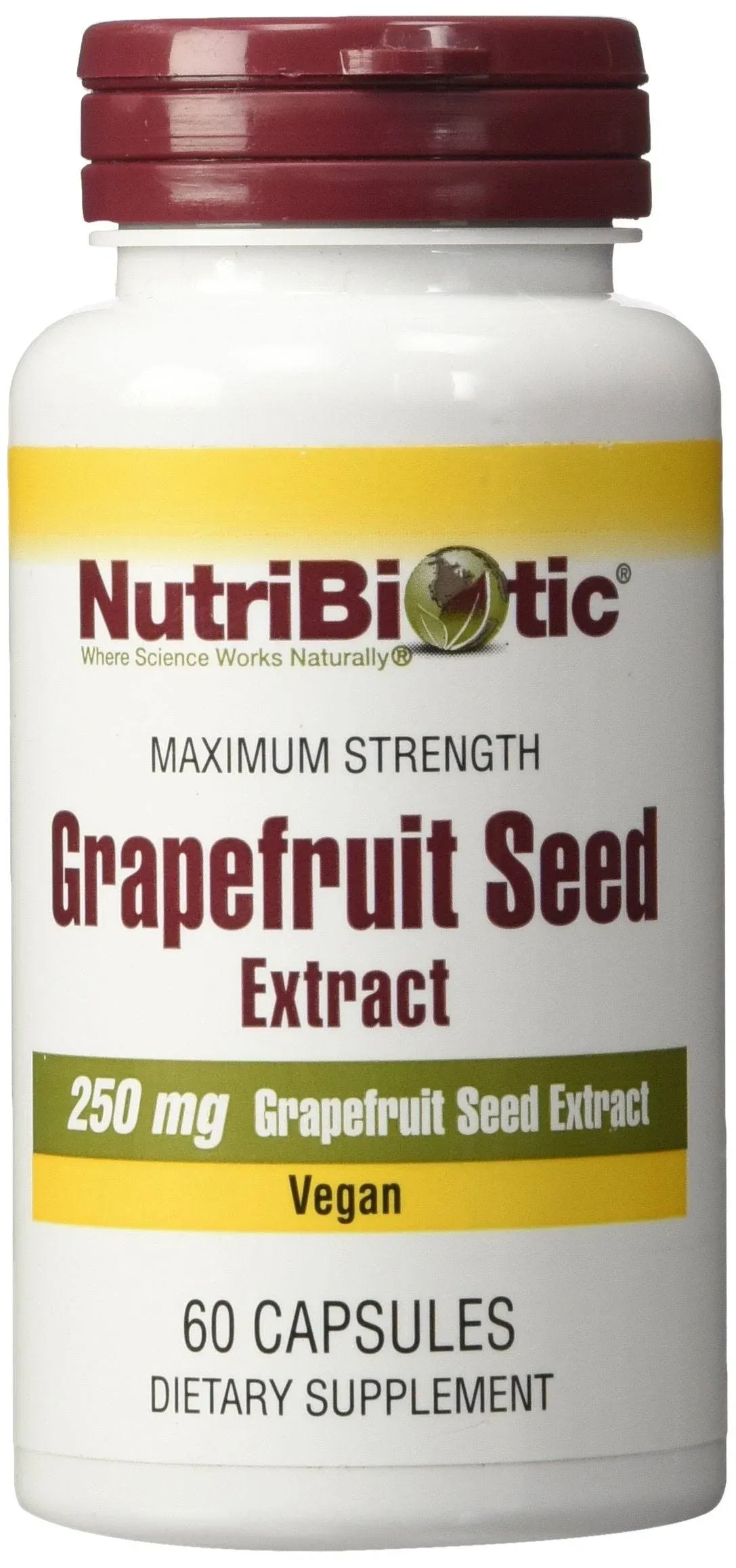 NutriBiotic Grapefruit Seed Extract 250 MG 60 Capsules