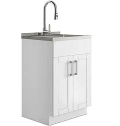 Simpli Home Modern Wide Shaker Laundry Cabinet