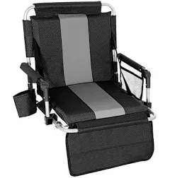 ALPHA CAMP Folding Stadium Seat Chair for blenchers with Arm Rest, Outdoors