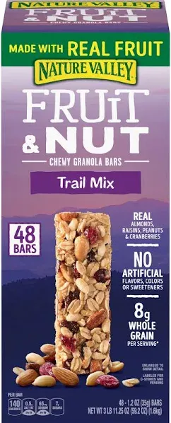 Nature Valley Chewy Fruit Nut Trail Mix Granola Bars