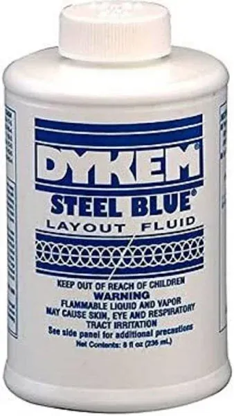 DYKEM 80400 Layout Fluid,Blue,8 oz. Bottle 378U72