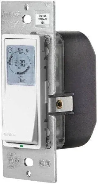 Leviton VPT24-1PZ Vizia 24-Hour Programmable Indoor Timer w/ Astronomical Clock