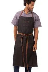 Memphis Indigo Blue Denim Chefs Bib Apron