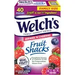 Welch's Fruit Snacks, Berries N Cherries, 0.8 oz, 40 Count