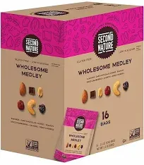 Second Nature Gluten-Free Wholesome Medley Trail Mix 24 oz. 16 Bags/Box (8719)