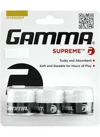 GAMMA Supreme Tennis Overgrip  3 Per Pack White