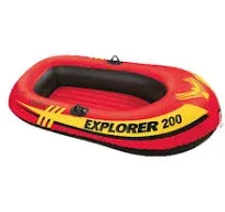 Intex Inflatable Explorer 200 Two-Person Boat with Oars and Pump Gray Color NEW