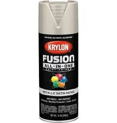 Fusion All-In-One Spray Paint + Primer, Metallic Satin Nickel, 12-oz.