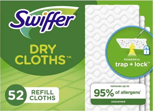 Swiffer Sweeper Dry Sweeping Pads, Unscented - 52 count