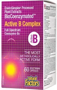 Natural Factors BioCoenzymated Active B Complex 60 Capsules