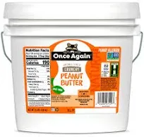 Once Again Organic Peanut Butter Crunchy No Salt - Single Bulk Item - 9LB