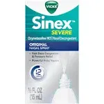 Vicks Sinex Severe Nasal Decongestant Ultra Fine Mist 0.5 fl oz