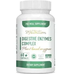 SMNutrition Digestive Enzymes Supplement Break Down Dairy