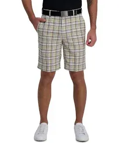 Haggar Men's Cool 18 Stone Plaid Shorts