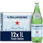 S.Pellegrino Sparkling Natural Mineral Water 33.8 Oz Plastic Bottles - 12 Pack